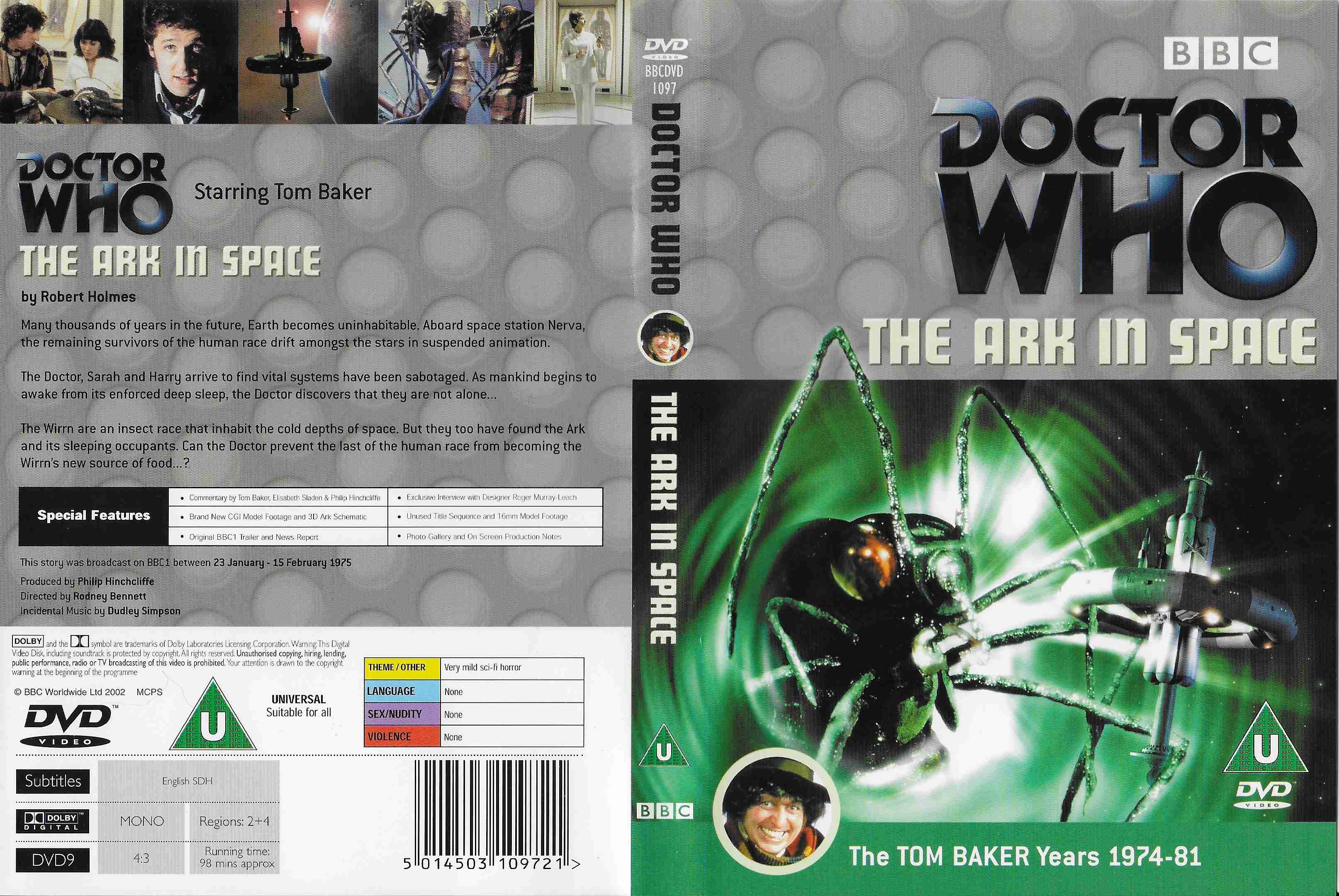 Picture of BBCDVD 1097 Doctor Who - The ark in space by artist Robert Holmes from the BBC records and Tapes library